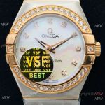(VSF) 1:1 Copy Omega Constellation Two Tone Rose Gold 27mm Watch Cal.1376 Quartz Movement